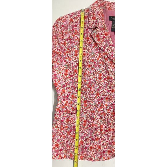 Van Heusen Blazer Jacket Womens Size M Pink Floral 100% Cotton Feminine Office - Picture 4 of 5